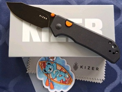 *NEW*  KIZER - Nice Guy w/Black G-10 Handle & Black D2 Blade (V3011BCA1)