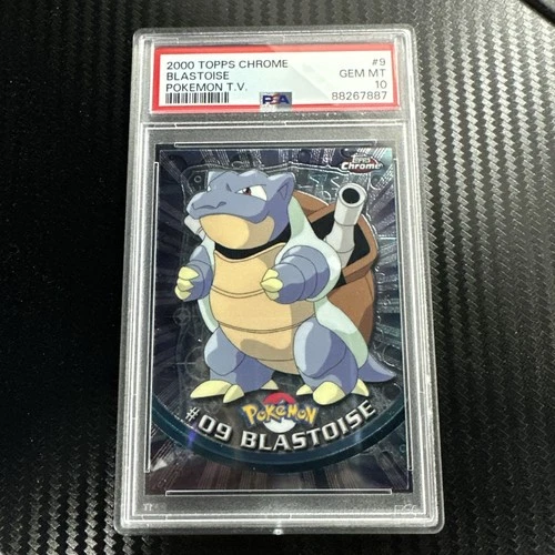 2000 TOPPS CHROME POKEMON T.V. #9 BLASTOISE PSA 10
