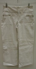 Rickis Capri Pants Rayon Female Adult 10 White Solid 012-13rr