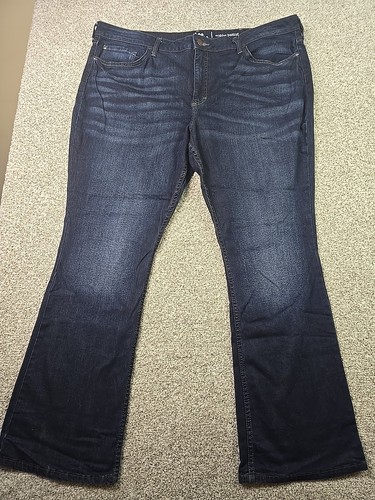 Lee Riders Jeans Damen 22M Blau Denim Midrise Bootcut Whiskered Freizeit Komfort - Bild 1 von 16