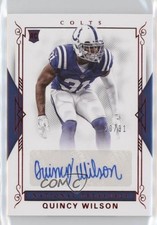 2017 Panini National Treasures Red Jersey Number 20/31 Quincy Wilson Auto jc3