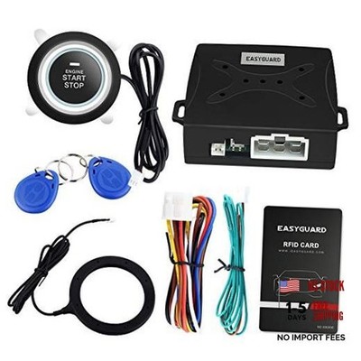 EC004 Smart RFID Push Engine Start Button kit & Keyless Go System Upgrade Key