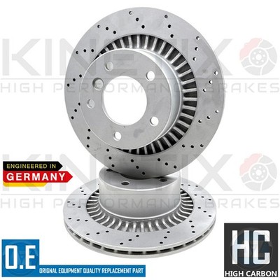 PAAR GELOCHTE BREMSSCHEIBEN HINTEN FÜR MERCEDES G55 G63 AMG 330mm BESCHICHTET