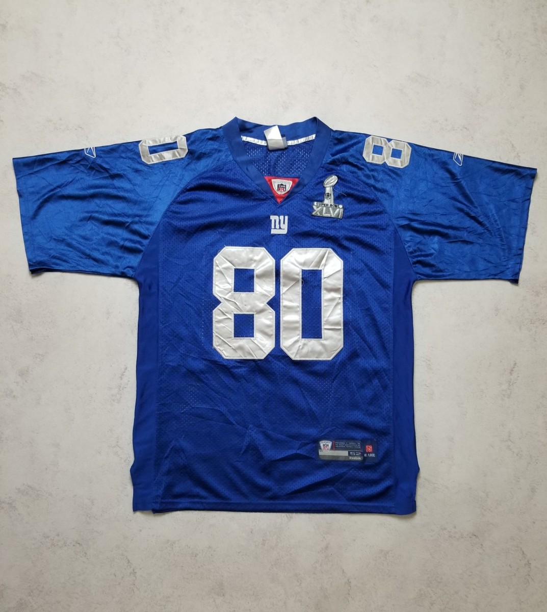 Reebok New York Giants Victor Cruz #80 Super Bowl NFL Sewn Jersey