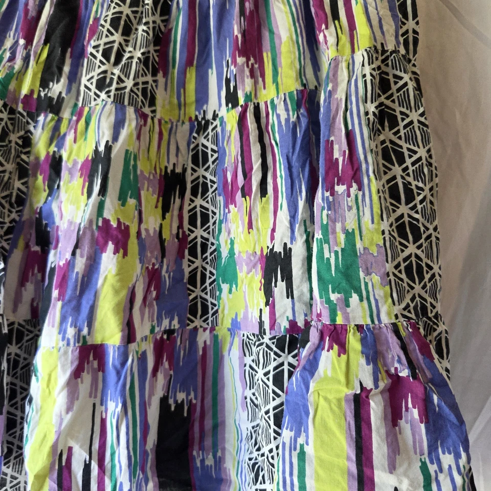 Fashion Bug A-Line Skirt Medium Knee Length Lined Pull On Multicolor A-line  - Image 3 of 4