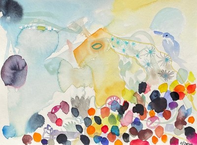 Original-Aquarelle von Jens Kunik   Waldgeister & beseelte Universen (30x40 cm)