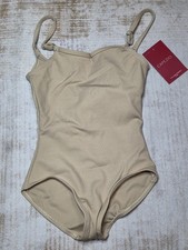 Capezio Leotard Girls 6-7 Nude Beige Cami Adjustable Strap Ballet Dance TB1420C
