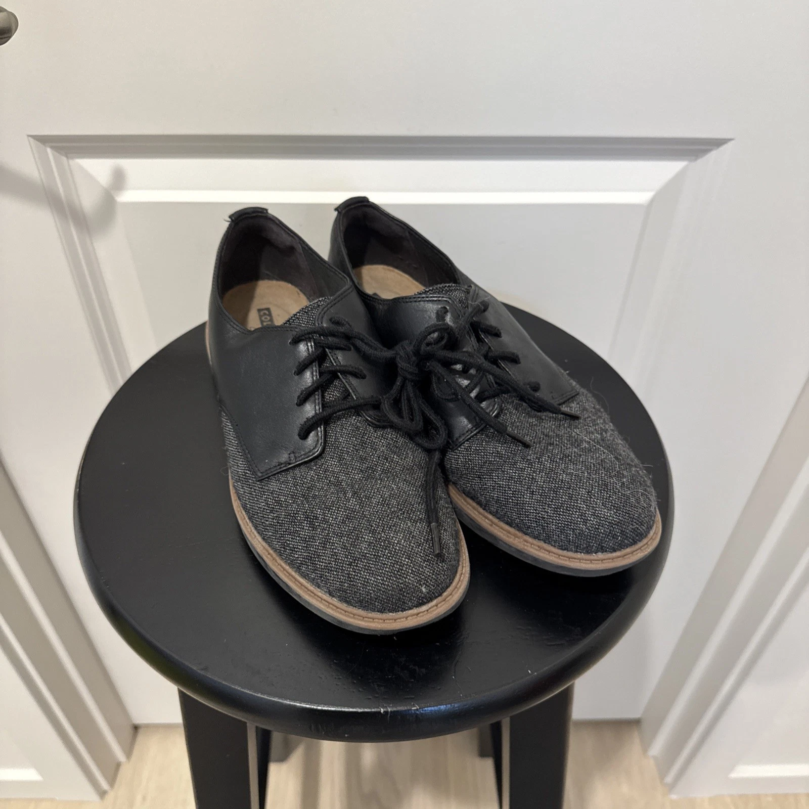 Mocassino stringato Clarks Collection donna taglia 8 5 M scarpe tessuto pelle morbida