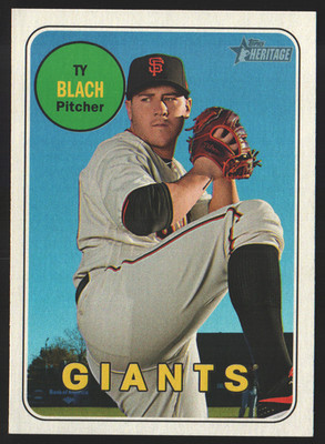 2018 Topps Heritage  #39 - Ty Blach - San Francisco Giants  18-1132