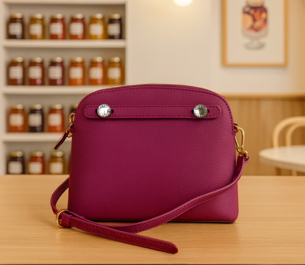 NEW FURLA Piper Raspberry Pink Saffiano Leather Mini Crossbody Bag