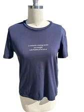 Stella McCartney Lucky Numbers Fortune Cookie Shirt Navy Blue sz 34 XS / S