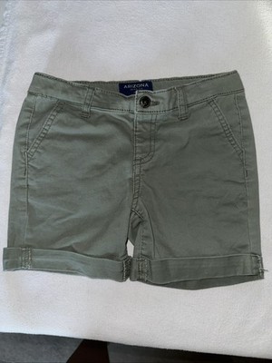 Arizona Jean Midi Cuffed Jean Shorts Size 6X Regular Green Womens #2546