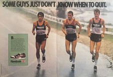 Reebok Running Shoe Ad                    Some Guys Just Don’t Know When To Quit