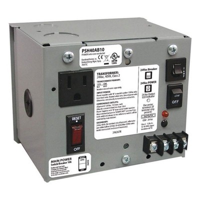 FUNCTIONAL DEVICES INC / RIB PSH40AB10 Cls 2 Trnsfrmr,40VA,Enclosed,Wall 23NT01