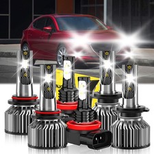 For Mazda 3 2004-2005 Front Led Headlight Fog Light Bulb 6500k Super Bright