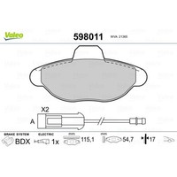 Valeo BremsbeläGe Vorne FüR Fiat 500 Grande Punto Alfa Romeo Mito 33