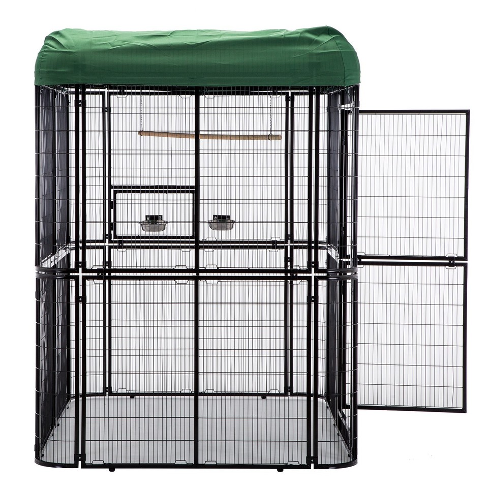 Large Walk in Aviary Bird Cage Parrot Macaw Flight Cage Finch Pet House ...