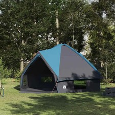 Teepee Tent with Roof Blue and Grey 567 x 470 x 242 cm vidaXL