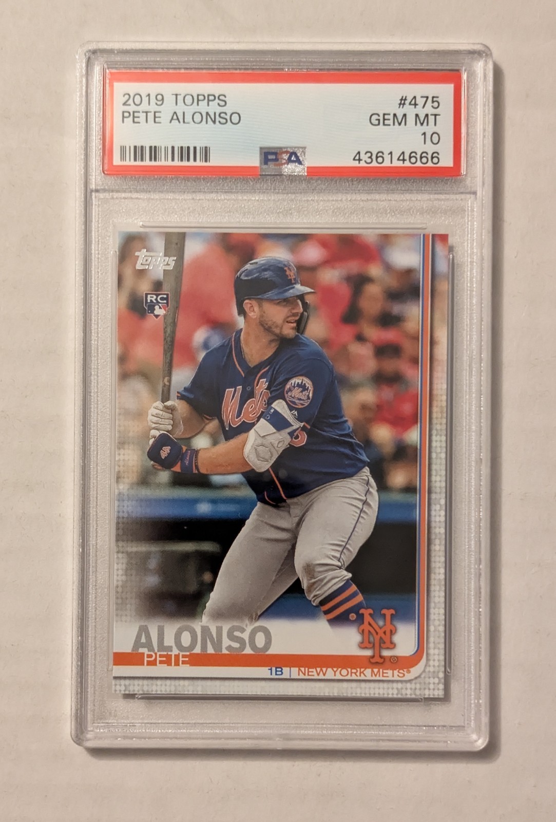2019 Topps Pete Alonso #475 Series 2 Batting RC PSA 10