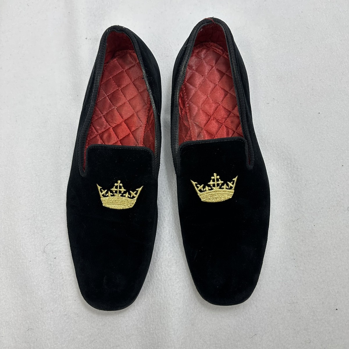 Brooks Brothers Velvet Slippers Black New http:// main image 2