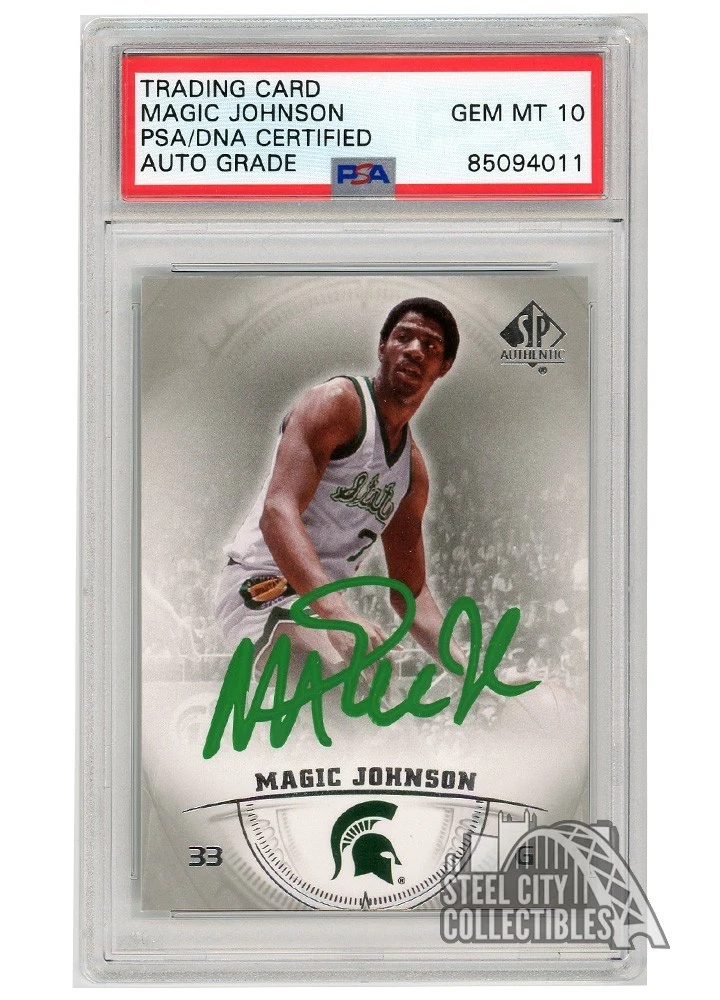 スポーツ選手 Panini Magic Johnson auto /35 Magic Johnson Basketball Autographed Sports Trading Cards for sale