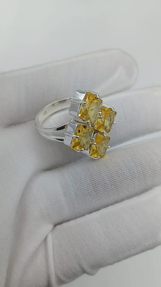 Handmade Citrine Gemstone Ring – Silver Plated November Birthstone Gift - Image 4 of 4