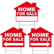 GXGGUS Home For Sale Sign with Sign-3 PCS, home for sale sign