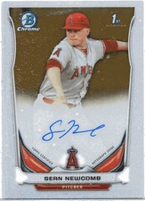 2014 Bowman Chrome . SEAN NEWCOMB . Base . Autograph rookie card. rookie card picture