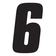 Factory Effex 08-90046 Fx 2015 Numbers Factory 6" Black 6