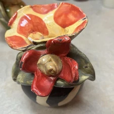 Gorgeous! Erich Emmenegger Mississippi  Hand Built Pottery Vase