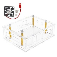Acrylic Transparent Enclosure Case House W/ Cooling Fan For Orange Pi 5 Plus j