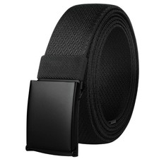 Mens Plus Size 51inch Comfortable Stretchy Fabric Cloth Belt Black