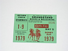 1979 Kentucky Derby Return Grandstand Ticket
