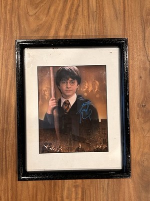 Daniel Radcliffe Harry Potter Signed 8x10 Photo Framed Blue Ink Autograph
