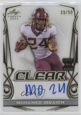 2023 Leaf Trinity Clear Auto Gold Foil 29/50 Mohamed Ibrahim #CA-MI1 Auto 16wc