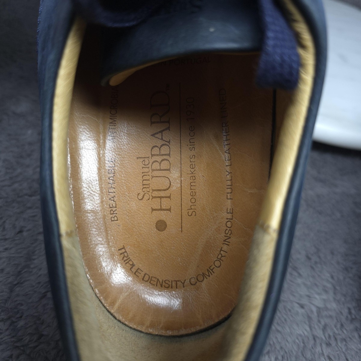 Samuel Hubbard Shoes Mens Size 12 Blue Leather Lace Up Comfort Casual M1100-016 Samuel Hubbard Mens 12M Hubbard Free Vibram Blue Suede  main image 3
