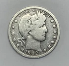1902- P Barber Quarter - VG