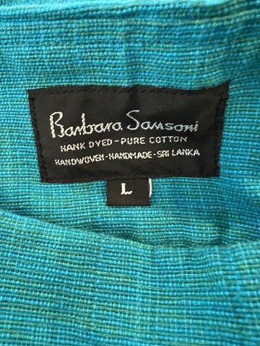 Barefoot BARBARA SANSONI Womens Pants Original Hand Made Handwoven Wide Leg Sz L - Picture 5 of 5