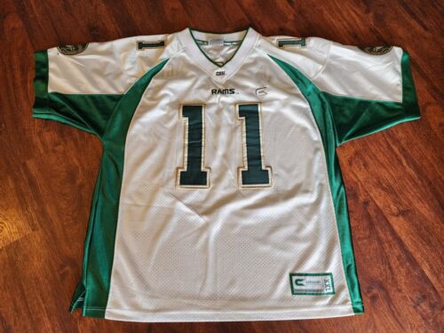 COLOSSEUM ATHLETICS FOOTBALL JERSEY COLORADO STATE RAMS #11 WHITE, GREEN SIZE... - Picture 1 of 14