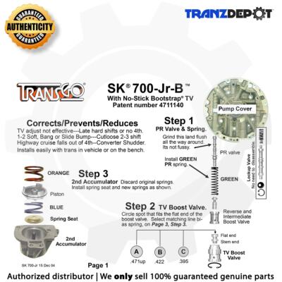TransGo TH700-R4 4L60 SHIFT KIT JR. (#SK 700-JR) | eBay