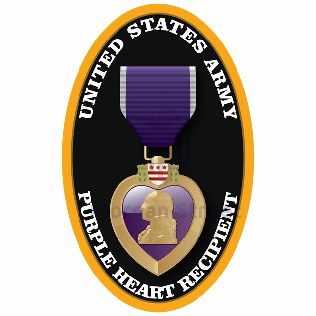 US Army Purple Heart Recipient Decal Sticker Veteran eBay