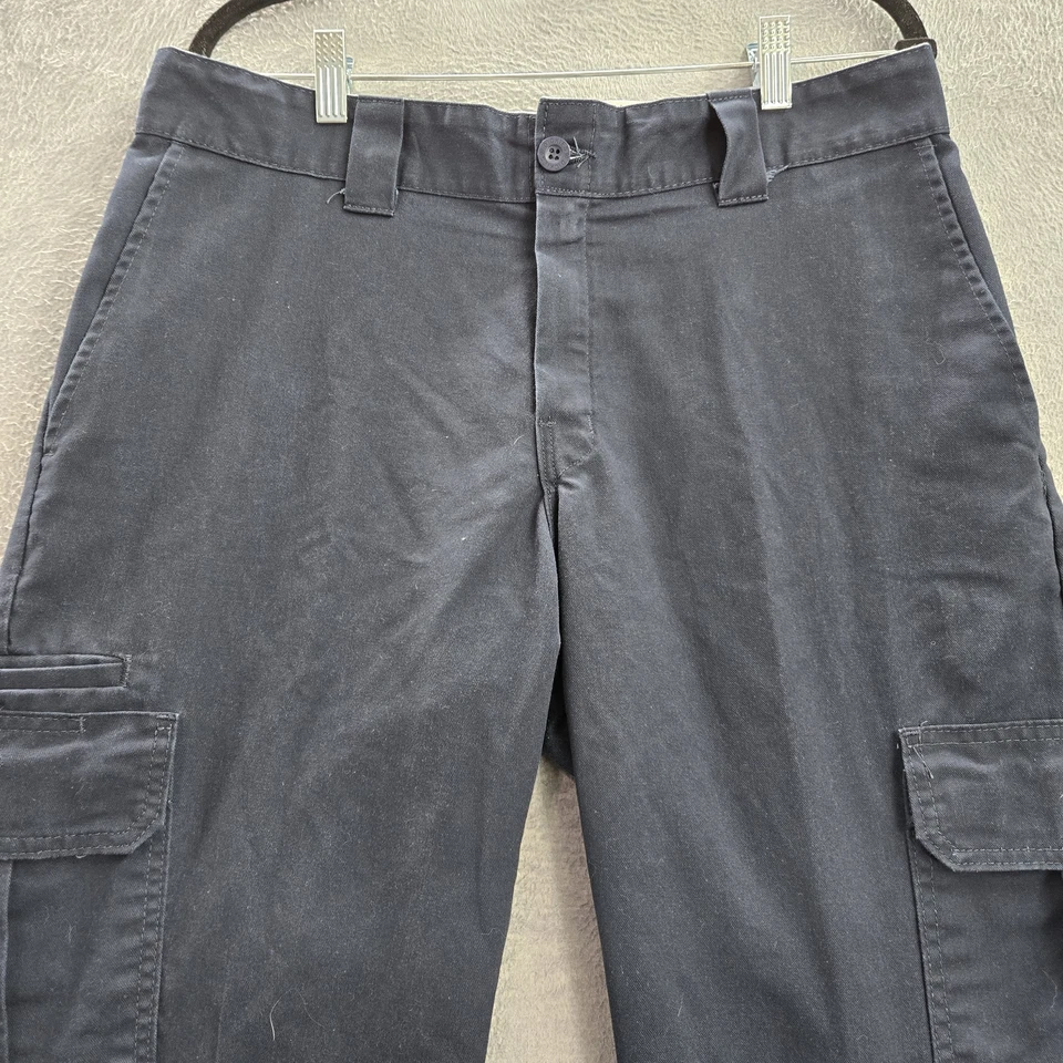 Pantalones Dickies Hombre 34X32 Azul Carga Sarga Recto Logo Botón 32" Entrepierna Foto 4 de 4