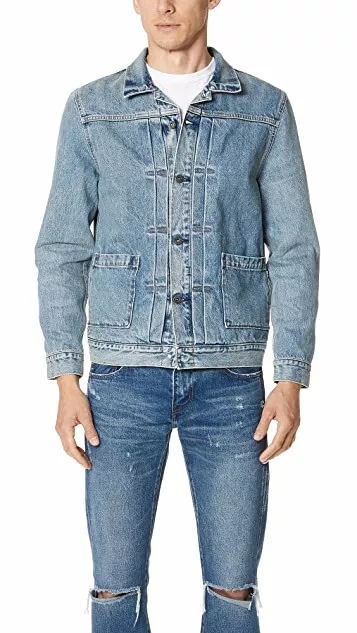 Levi’s Made & Crafted Type II Worn Trucker Jacket Light Indigo Distressed 38943
