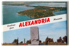 Greetings from Alexandria Minnesota FRIDGE MAGNET travel souvenir "style B"