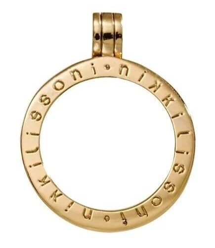 Nikki Lissoni Yellow Gold Plated Pendant P02GS 25mm - Picture 1 of 2