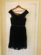 vintage oscar de la renta studio knee lenth lace dress black