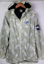 Vintage NIKE Air Max Camo Windbreaker Full Zip Hooded Jacket Boys XL (Age 13-15)