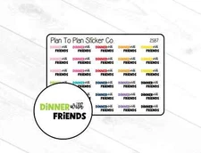2587~~Dinner With Friends Planner Stickers.