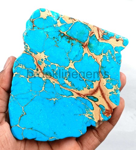 745.00 Ct Natural SKY Blue Turquoise Slab Uncut Rough Certified Loose Gems 5ATV - Picture 5 of 7
