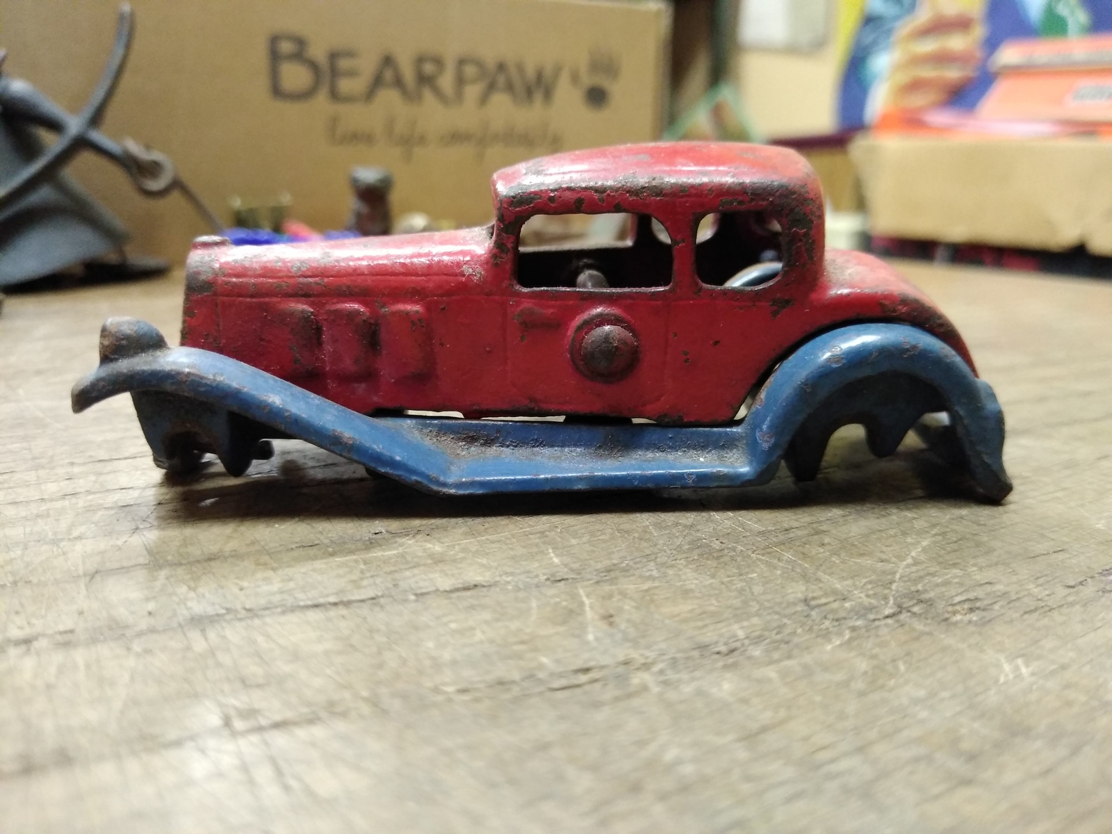 Car Body Service Vtg Hubley Take Apart Diecast Iron Pierce Coupe Blue Red Toy Car Parts ...